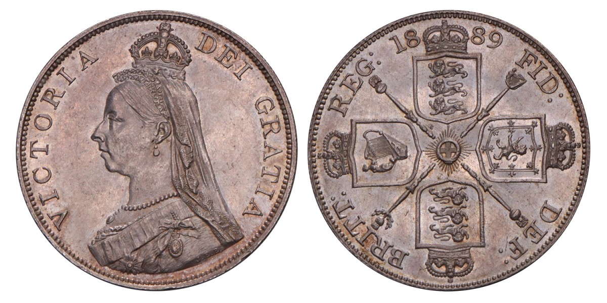 Great Britain. Victoria. 2 Florin 1889 arabic 1.