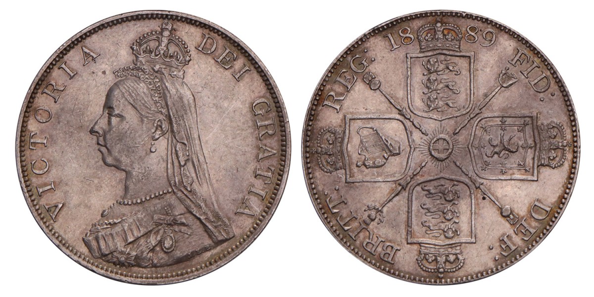 Great Britain. Victoria. 2 Florin 1889 arabic 1.