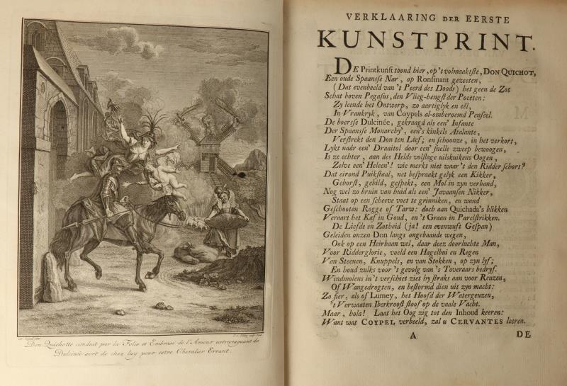 Miguel de Cervantes Saavedra. Don Quichot van La  Mancha in half lederen band. 1746