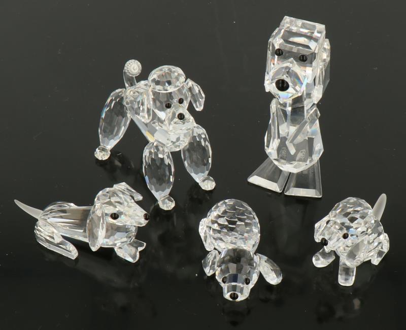 (5) delig lot Swarovski. 20e eeuw. 