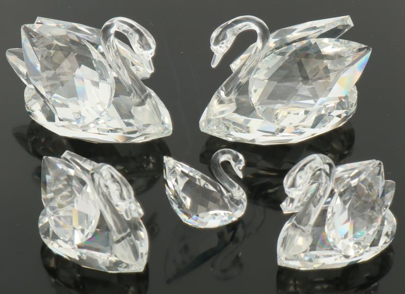 (5) delig lot Swarovski. 20e eeuw. 