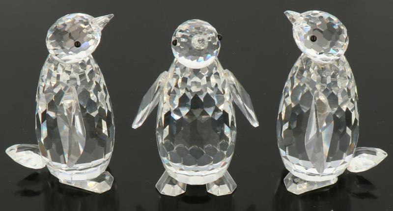 (3) delig lot Swarovski. 20e eeuw. 