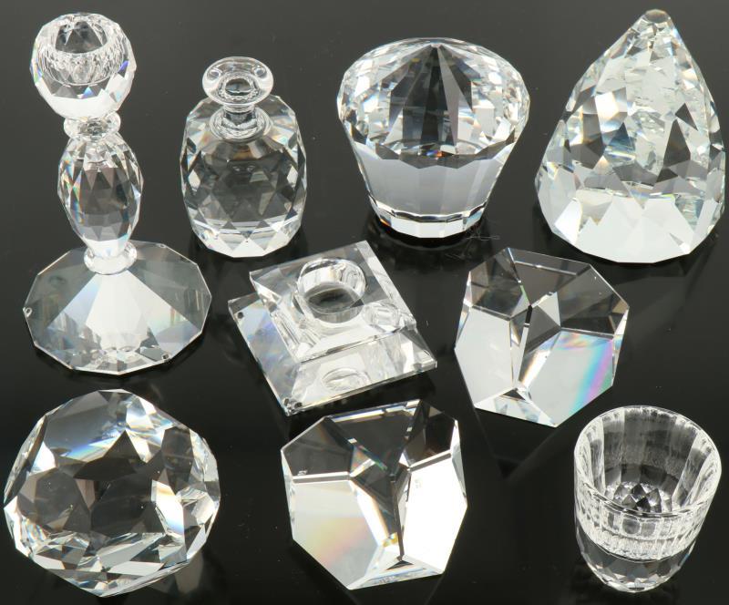 (9) delig lot Swarovski. 20e eeuw. 