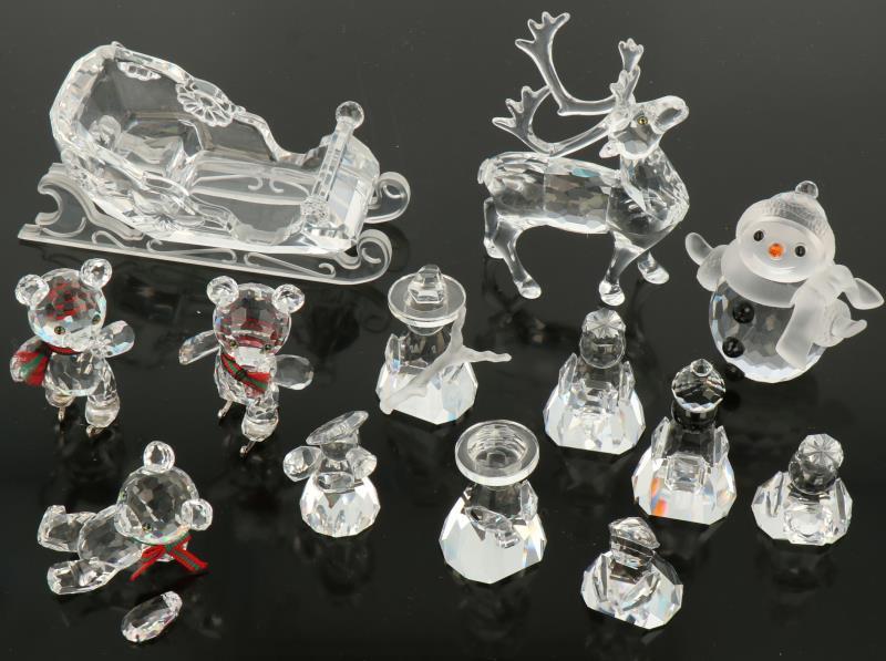 (13) delig lot Swarovski. 20e eeuw. 