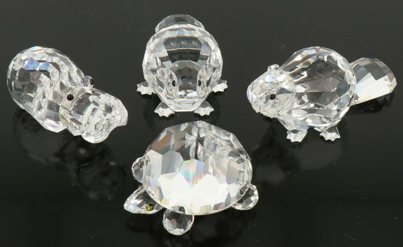 (4) delig lot Swarovski. 20e eeuw. 