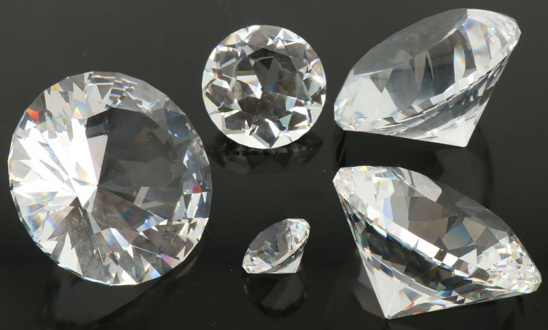 (5) delig lot Swarovski. 20e eeuw. 
