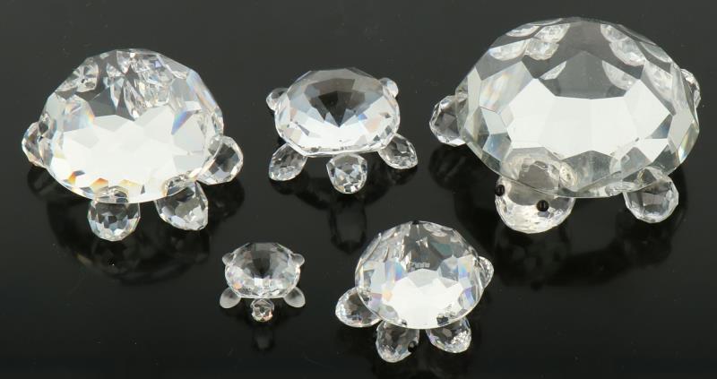 (5) delig lot Swarovski. 20e eeuw. 