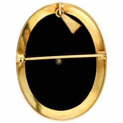 Hanger / broche met een geelgouden montuur - 14 kt.