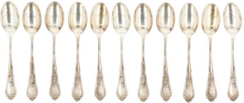 (11) Delige set theelepels zilver.