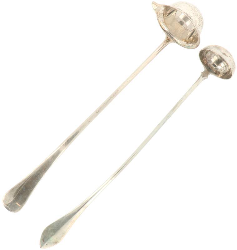 (2) Bowl lepels zilver.