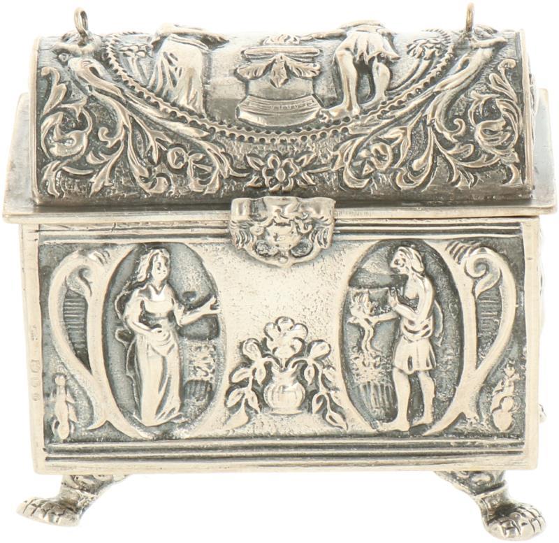 Knottenkist ( bruiloft kist ) zilver.