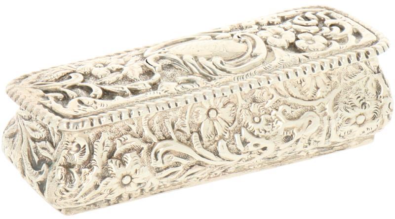 Tandenstoker doosje zilver.