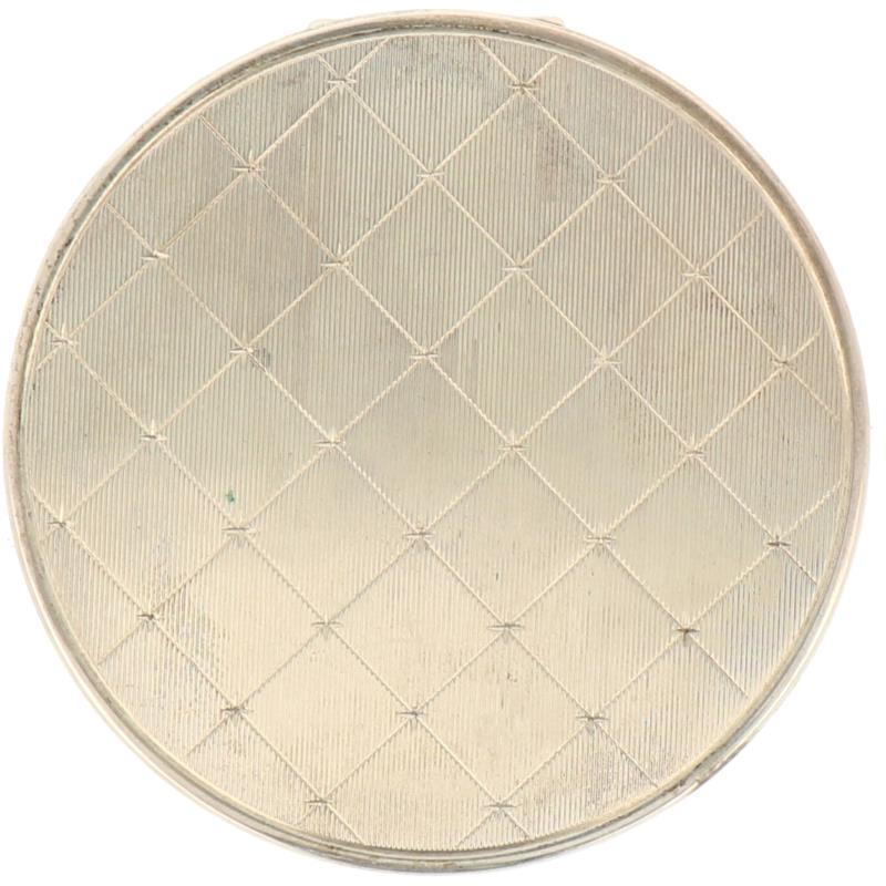 Compact / poederdoos zilver.