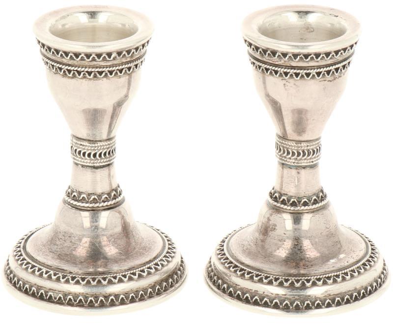 (2) Shabbat kandelaars zilver.