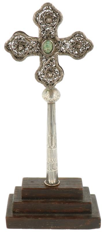 Altaarkruis zilver.
