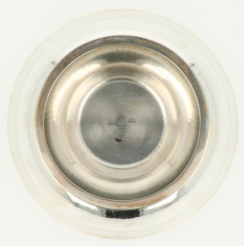 Schaal op voet nr. 197A Georg Jensen zilver.