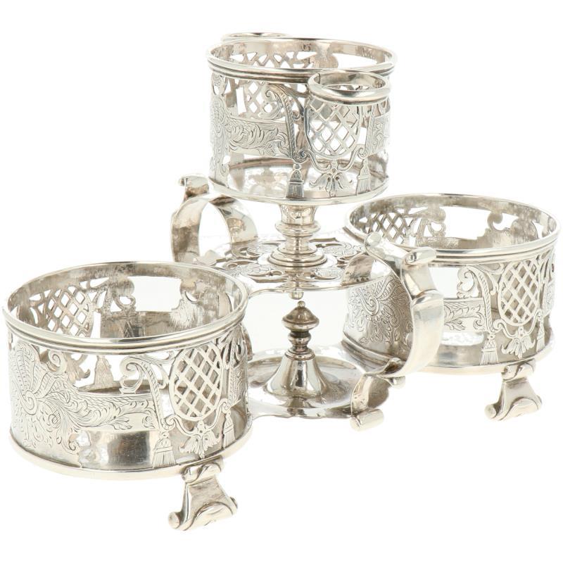 Cruet stand Cornelis van Lommen (1725-1758) zilver.