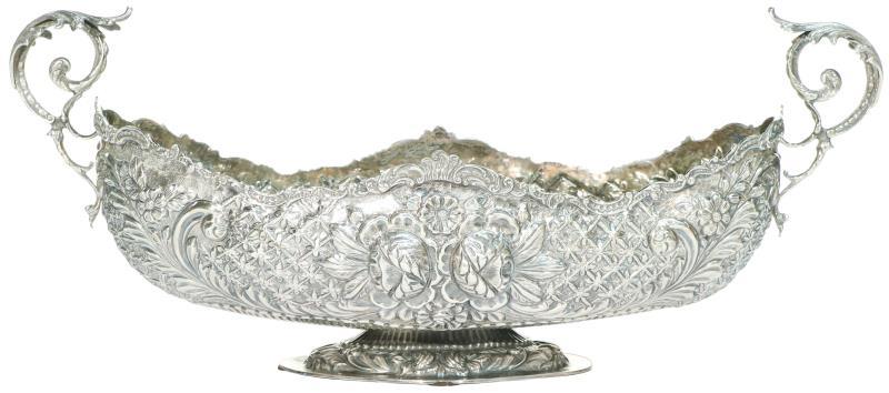 Tafelstuk / Jardinière zilver.