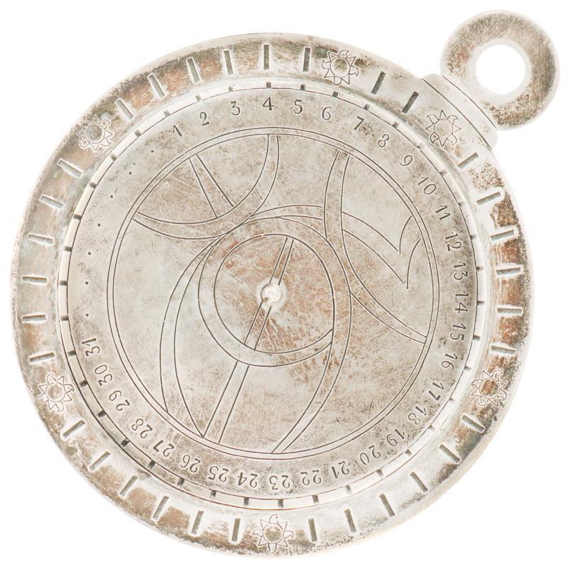 Zonnekalender zilver.
