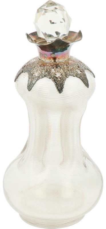 Knijpfles draadglas zilver.