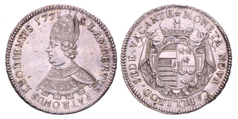 St. Lambertdaalder Prins-Bisdom Luik, Sede vacante 1771. Prachtig -.