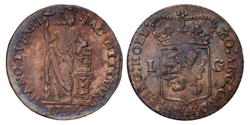 1 Gulden Holland 1794. Zeer Fraai.