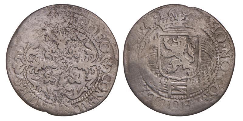 Roosschelling van 6 stuiver Holland 1601. Zeer Goed / Fraai.