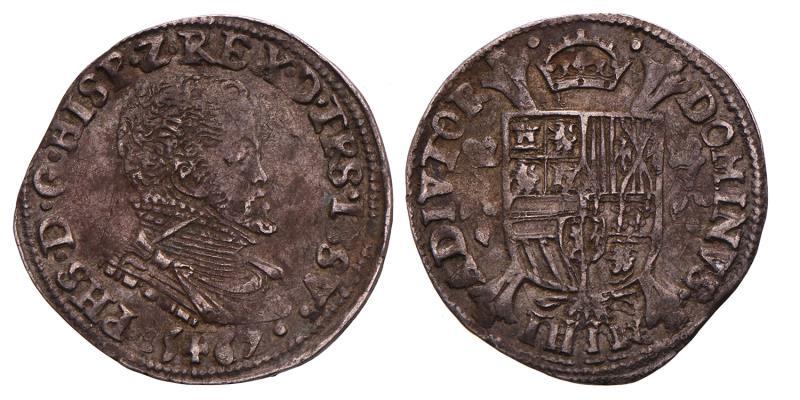 Vijfde Fillipsdaalder Fillips II, Overijssel 1567. Zeer Fraai.