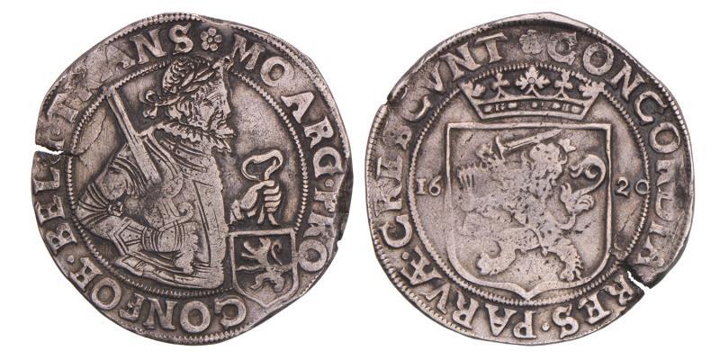 Nederlandse rijksdaalder Overijssel 1620. Zeer Fraai.