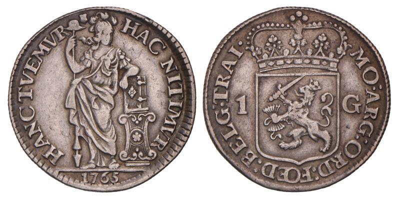 1 Gulden Utrecht 1765. Zeer Fraai / Prachtig.