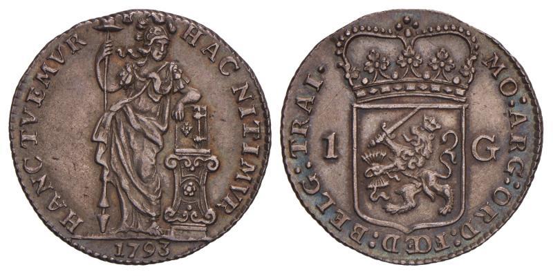 1 Gulden Utrecht 1793. Prachtig.