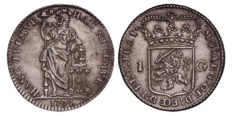 1 Gulden Utrecht 1794. Prachtig.