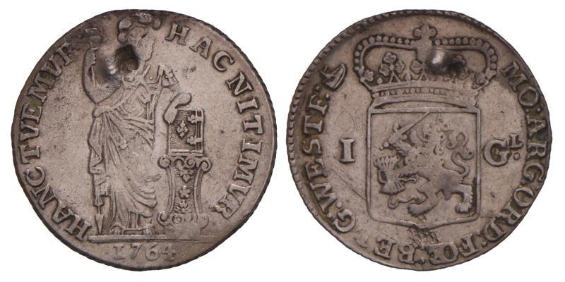 1 Gulden West-Friesland 1764. Fraai / Zeer Fraai.