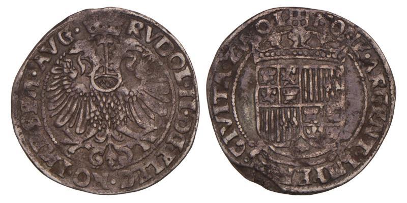 Arendschelling van 6 stuiver Zwolle 1601. Zeer Fraai.