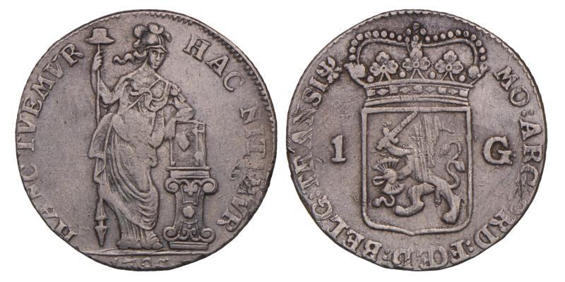 1 Gulden Overijssel 1795. Fraai / Zeer Fraai.