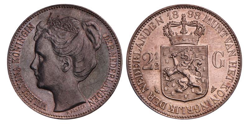 2½ Gulden Wilhelmina 1898. FDC.