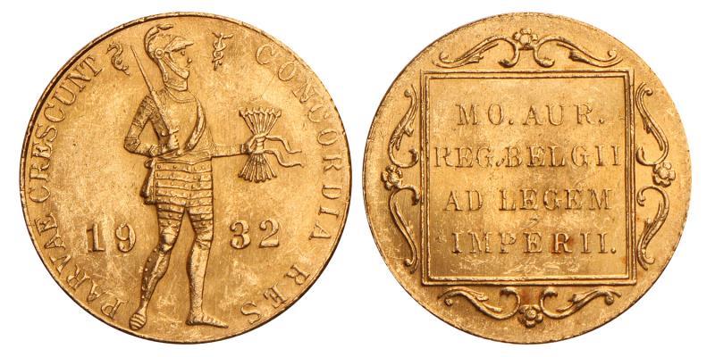 Gouden dukaat Wilhelmina 1932. Prachtig / FDC.