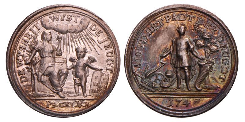 Nederland. 1747. Nieuwjaarspenning.