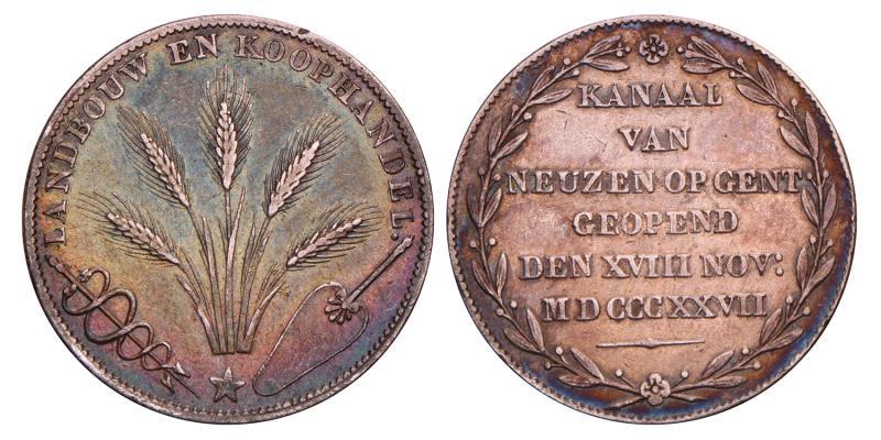 Nederland. 1827. Opening kanaal Terneuzen-Gent.