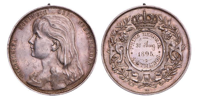 Nederland. 1895. Prijspenning Koningin Wilhelmina.