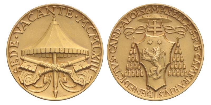 Vatican City. 1963. Gold Medal, Sede vacante.