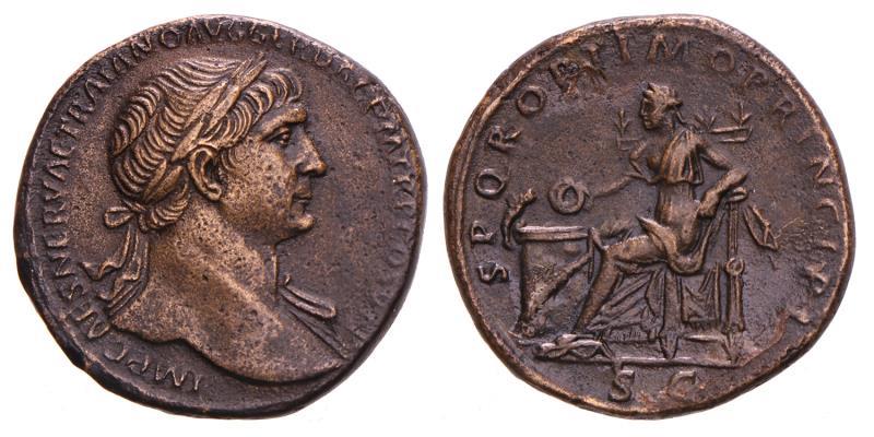 Roman Empire. Trajan. AE Sestertius. N.D.