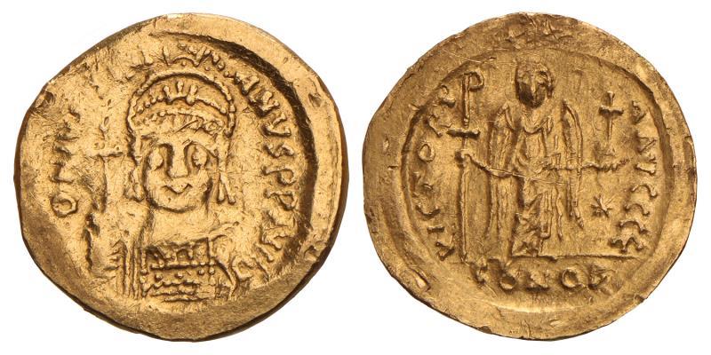 Byzantine Empire. Justinian I. Solidus. N.D. (527 - 565).