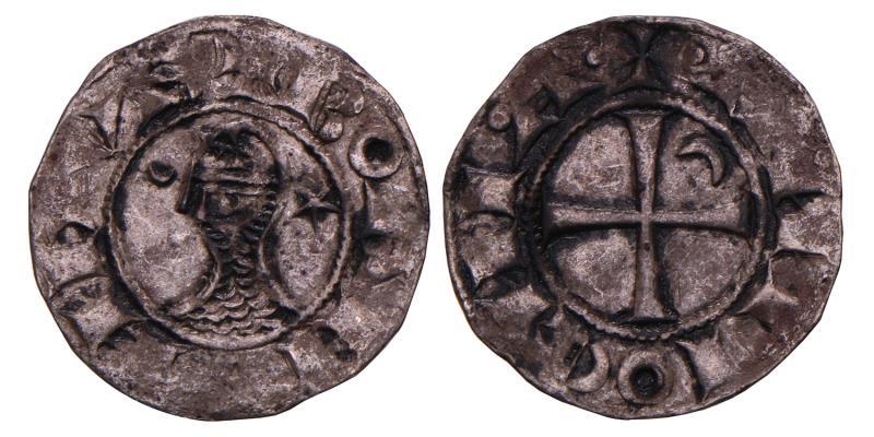 Antioch, Crusaders. Bohemund III. AR Denier. N.D. (1149-1163).