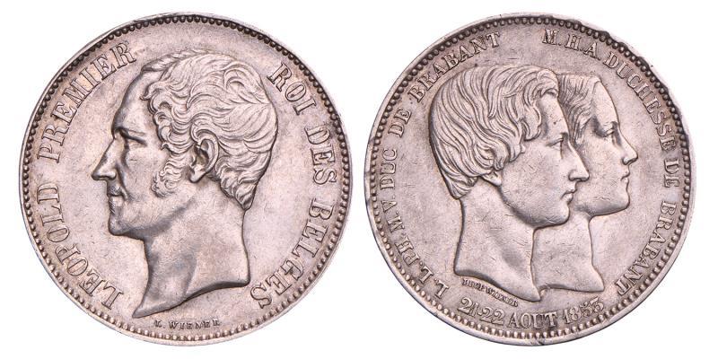 Belgium. Leopold I. 5 Francs. 1853.