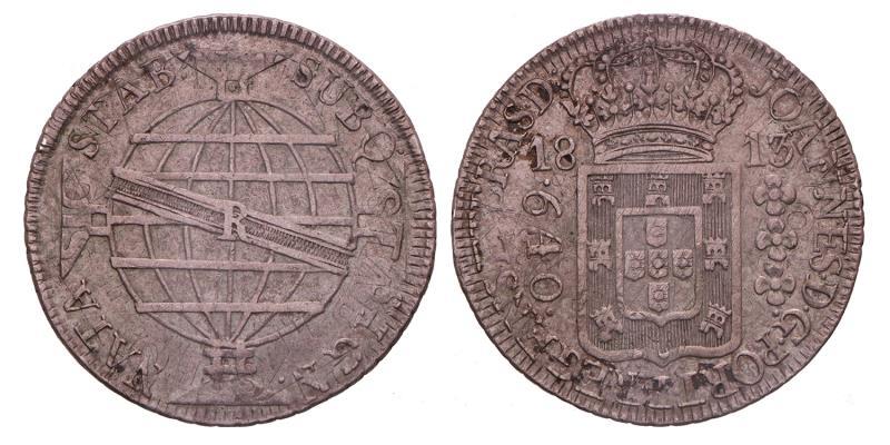 Brazil, Portugese Colony. Joao, Prince Regent. 640 Reis. 1813 R.