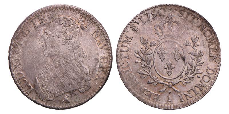 France. Louis XVI. Ecu. 1790 A.