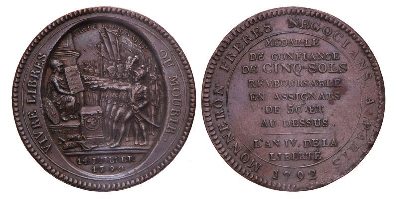 France. 5 Sols. AN4/1792.