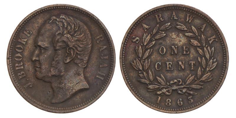 Sarawak. J. Brooke. 1 Cent. 1863.