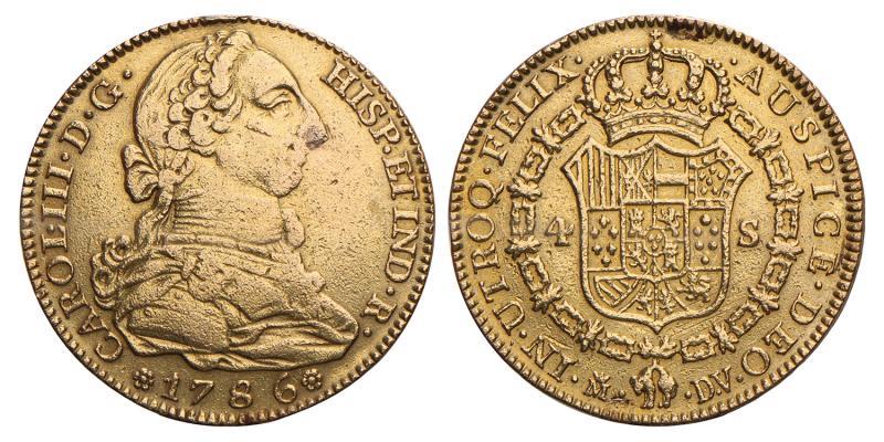 Spain. Carlos III. 4 Escudos. 1786 M.